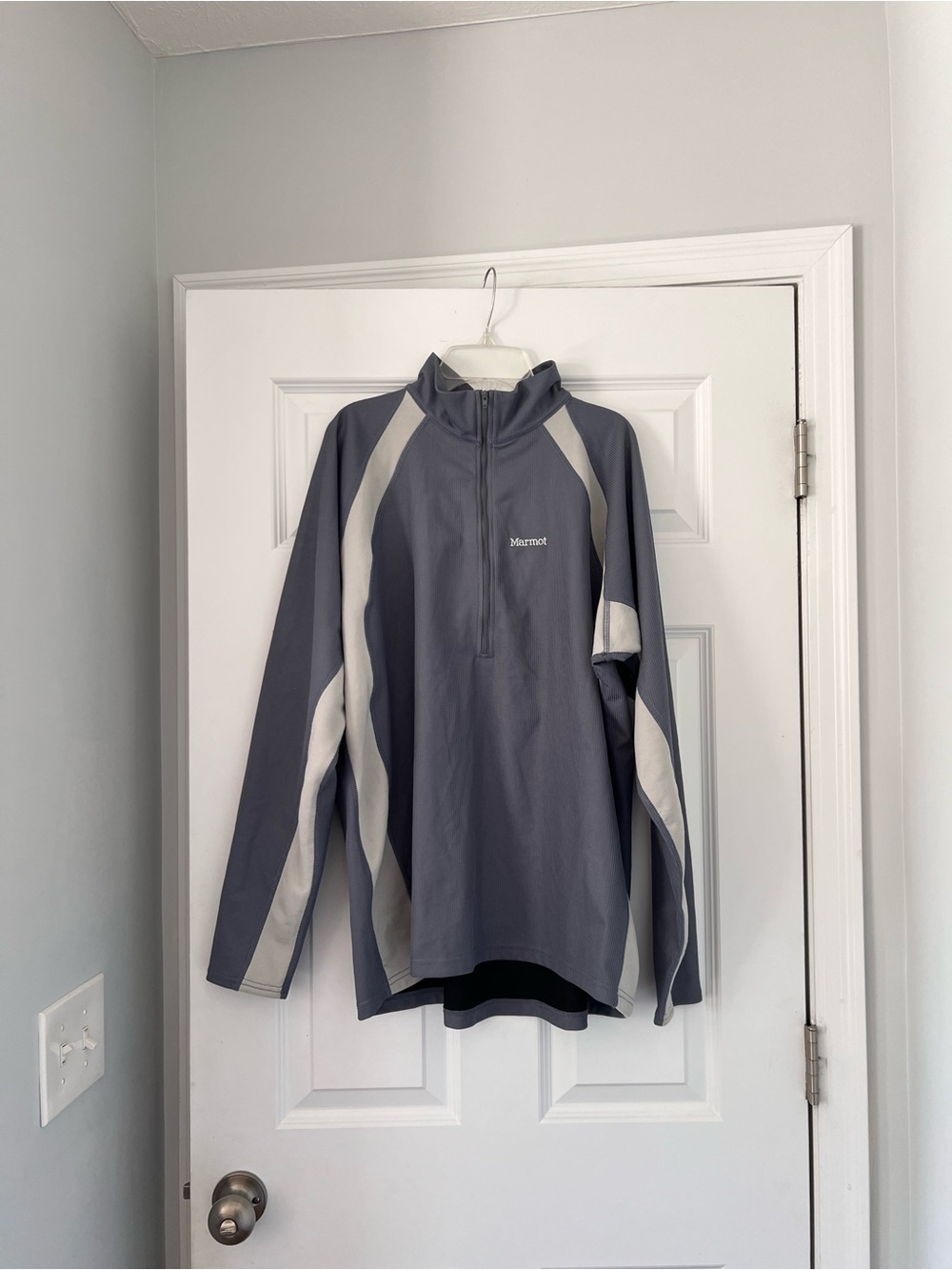 Marmot Windstopper Mens XL Gray Quarter Zip Pullover Jacket EUC